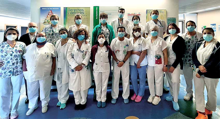 Equipo de enfermería del Servicio de Pediatría del Hospital de Valme en Sevilla